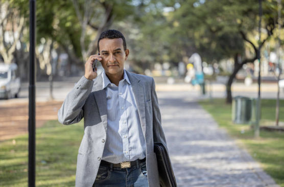 Professional man on the phone